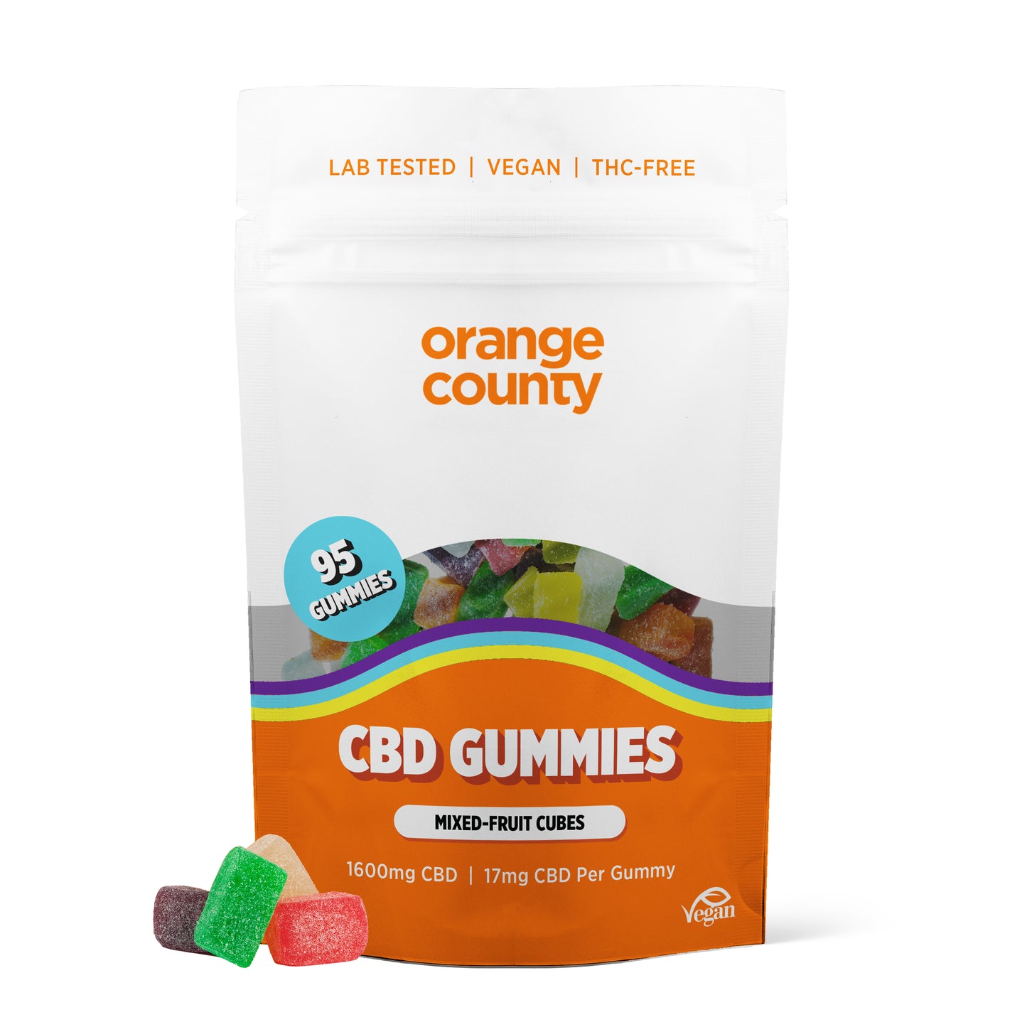 1600mg CBD Gummy Cubes - 95x 17mg Gummies