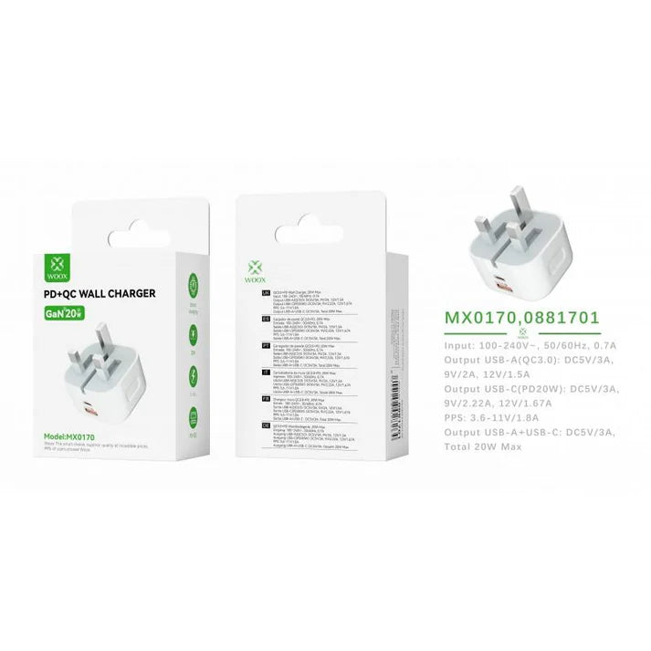 Woox - PD+QC Wall Charger
