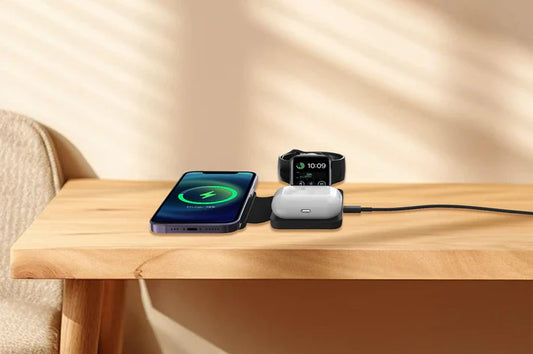 WYEFLUX - 3in1 Wireless Magnetic & Foldable Wireless Charging Pad