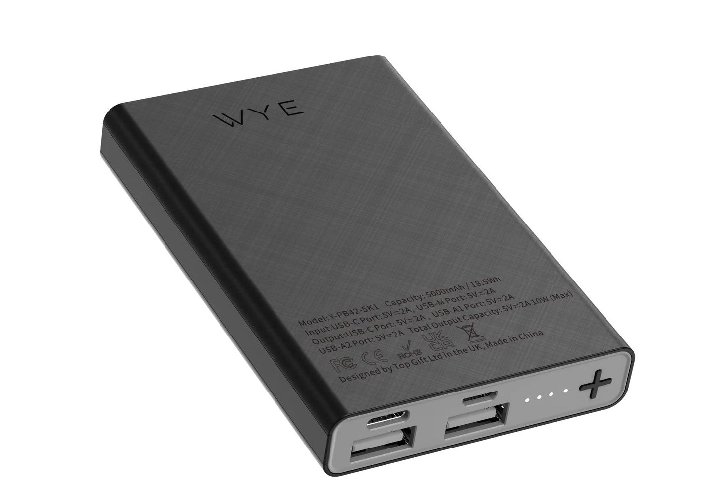 WYEFLUX - 5000mAh Portable Power Bank