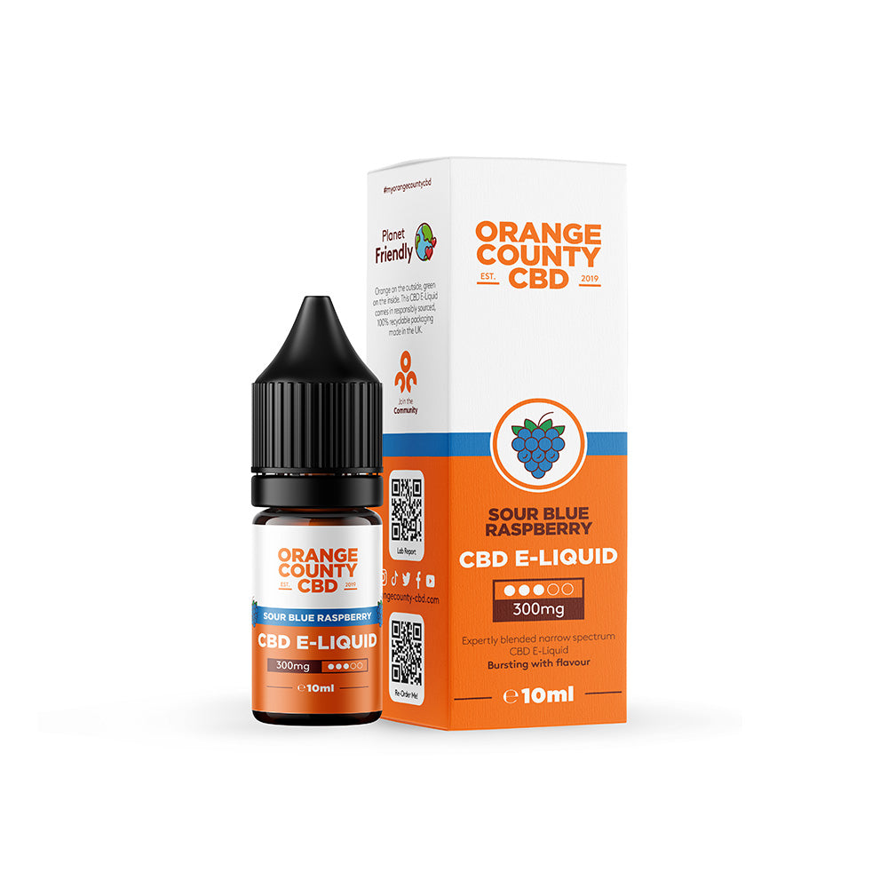 300mg Sour Blue Raspberry E-Liquid - 10ml