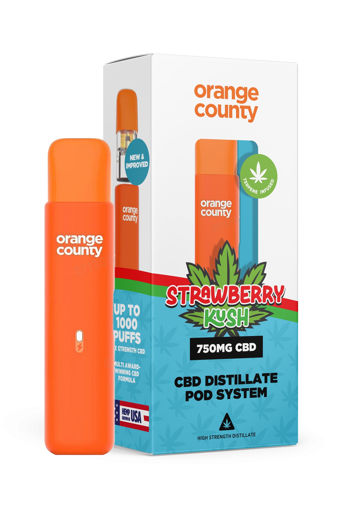750mg - Strawberry Kush Rechargeable CBD Vape Pen - 1ml