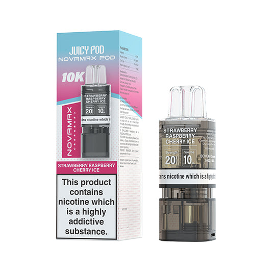 Strawberry Raspberry Cherry Ice - Juicy Pod Nova Max 10k Refill