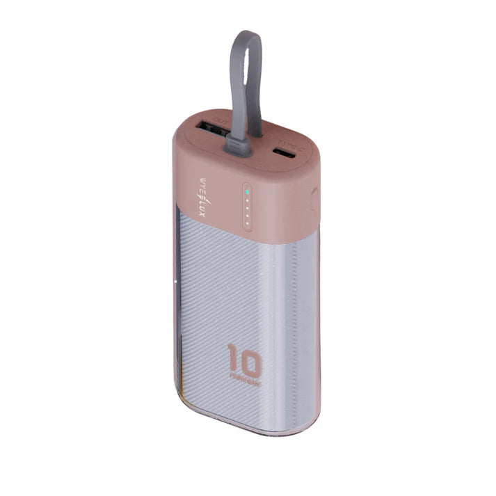 WYEFLUX - 10000mAh Mini Power Bank - Pink