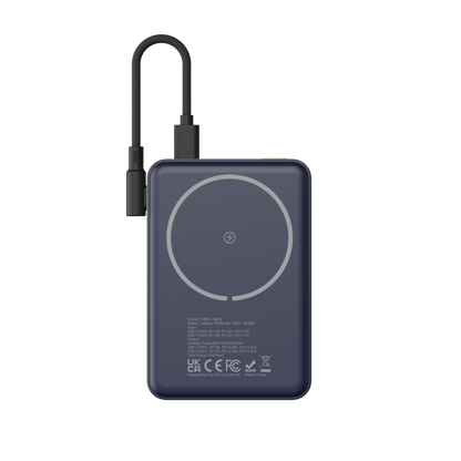 WYEFLUX - 10000mAh Magnetic Power Bank With Detachable Cable