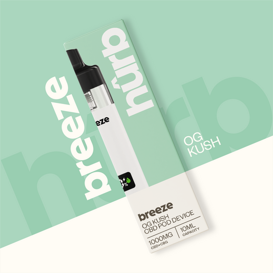 1000mg - Hurb CBD/CBG OG Kush - Rechargeable Vape - 10ml