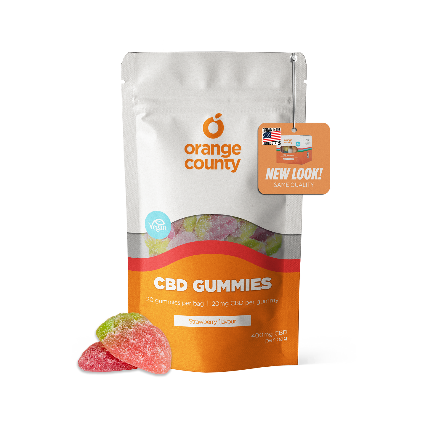 400mg CBD Gummy Strawberries - 20x 20mg Gummies