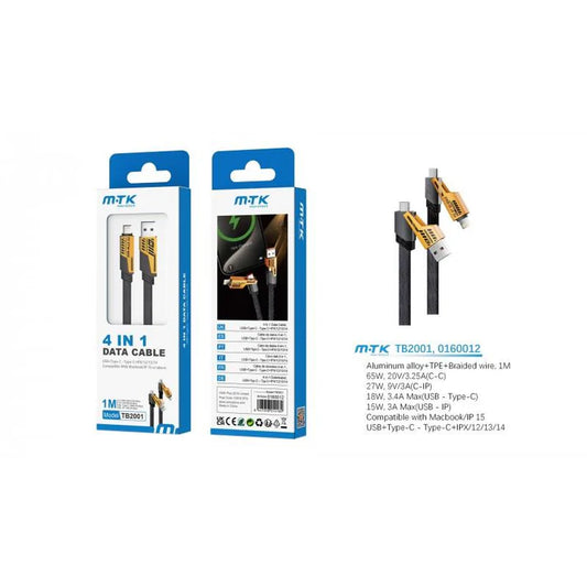 Moveteck - 4 in 1 Data Cable - 1M