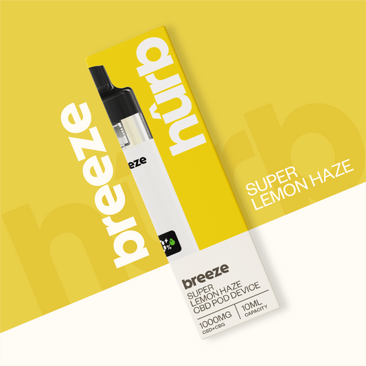1000mg - Hurb CBD/CBG Super Lemon Haze - Rechargeable Vape - 10ml