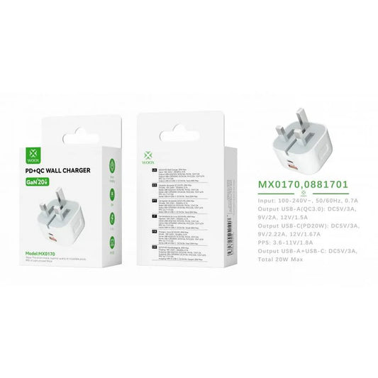 Woox - PD+QC Wall Charger