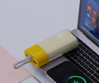 WYEFLUX - 10000mAh Mini Power Bank - Yellow