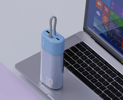 WYEFLUX - 10000mAh Mini Power Bank - Blue