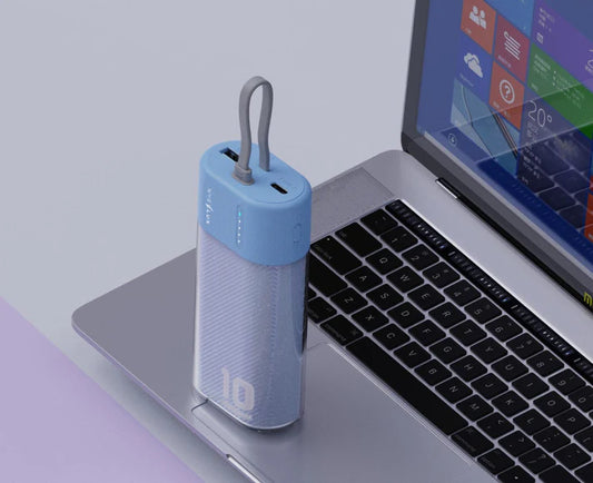 WYEFLUX - 10000mAh Mini Power Bank - Blue