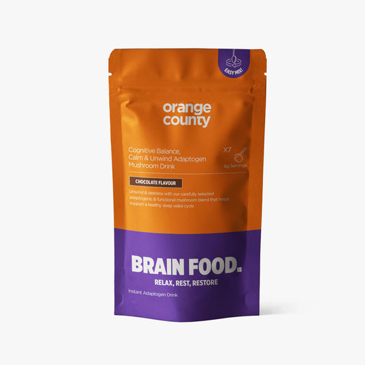 Orange County - Calm & Unwind Brain Food Mushroom Drink - Chocolate Flavour - 7 Servings