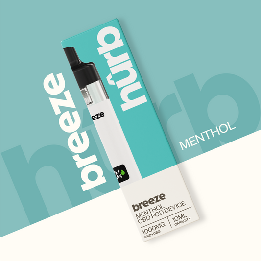 1000mg - Hurb CBD/CBG Menthol - Rechargeable Vape - 10ml