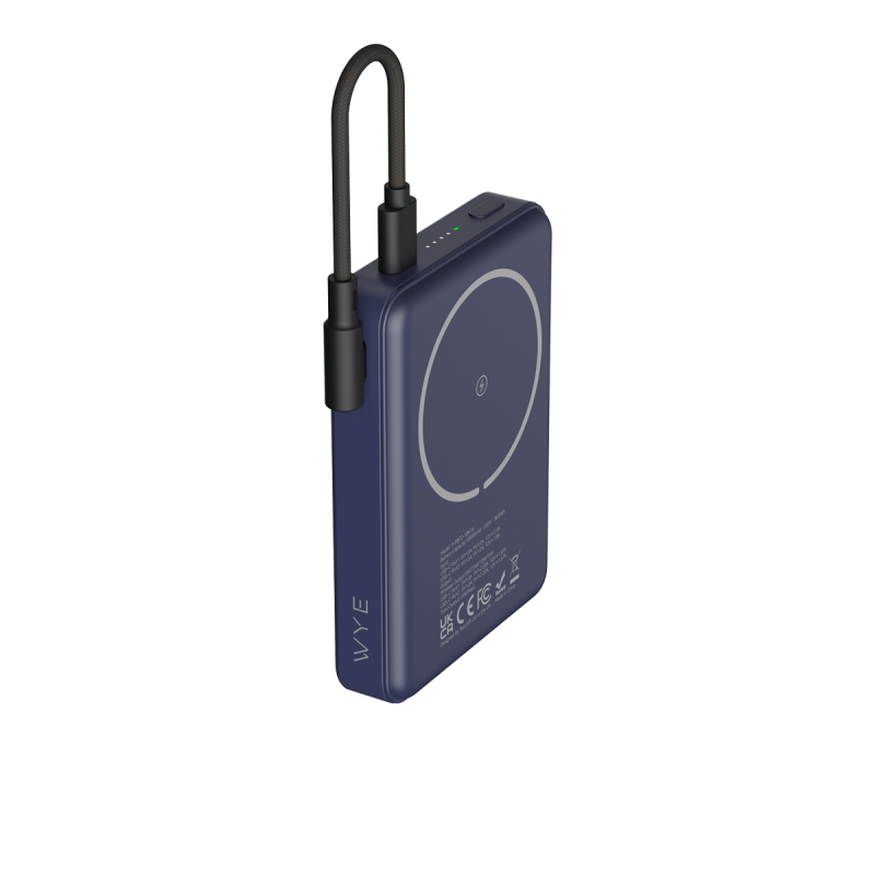 WYEFLUX - 10000mAh Magnetic Power Bank With Detachable Cable