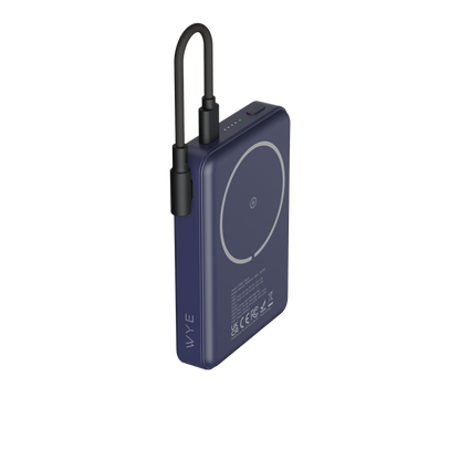 WYEFLUX - 10000mAh Magnetic Power Bank With Detachable Cable