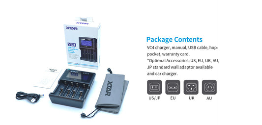Xtar - VC4 USB LCD Li-ion/Ni-MH Battery Charger