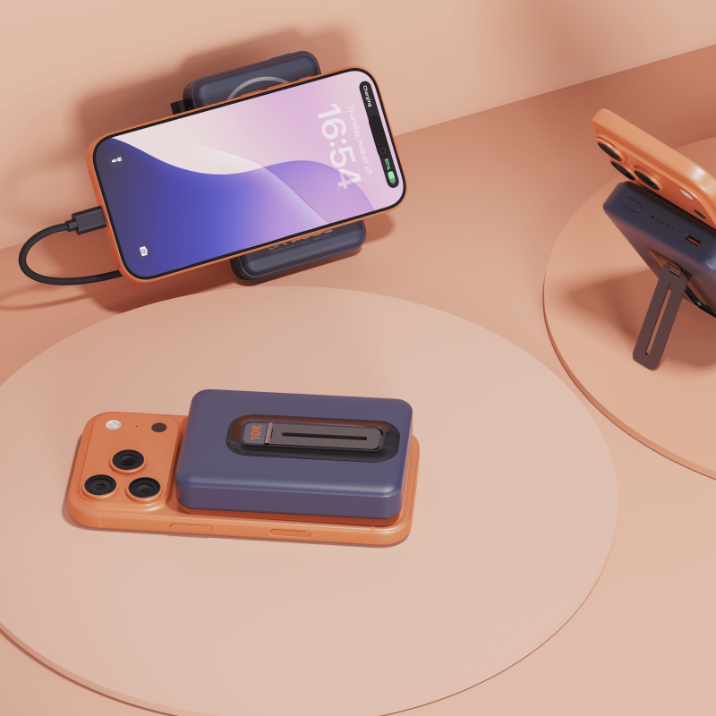 WYEFLUX - 10000mAh Magnetic Power Bank With Detachable Cable
