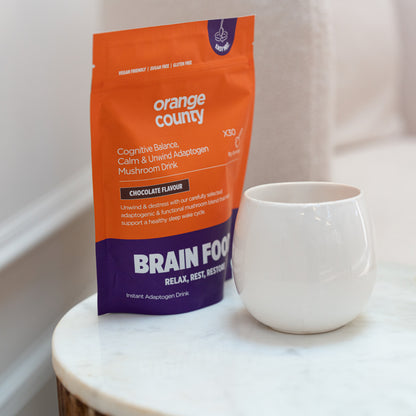 Orange County - Calm & Unwind Brain Food Mushroom Drink - Chocolate Flavour - 30 Servings