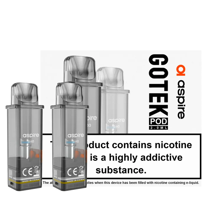Aspire - Gotek Replacment Pod 0.8Ω - Pack Of 2