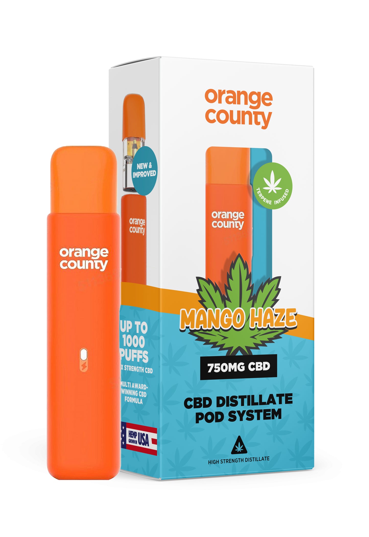 750mg - Mango Haze Rechargeable CBD Vape Pen - 1ml