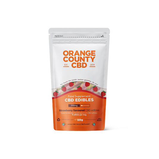 200mg CBD Gummy Strawberries - 8x 25mg Gummies