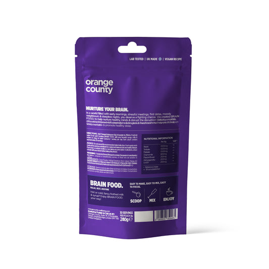 Orange County - Calm & Unwind Brain Food Mushroom Drink - Chocolate Flavour - 30 Servings