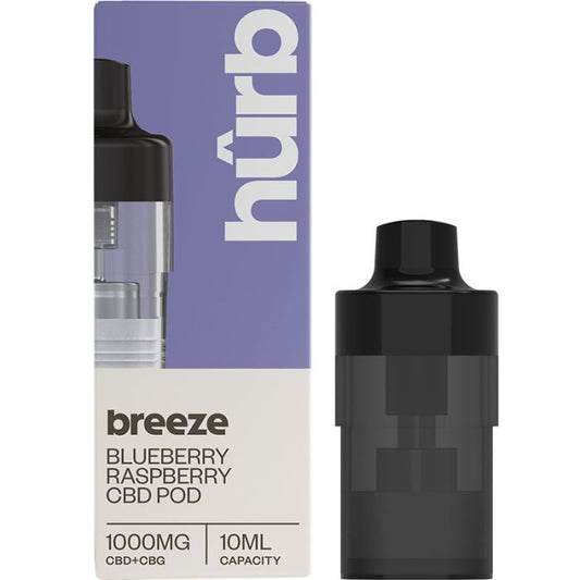 1000mg - Hurb CBD/CBG Blueberry & Raspberry - Replacement Pod - 10ml