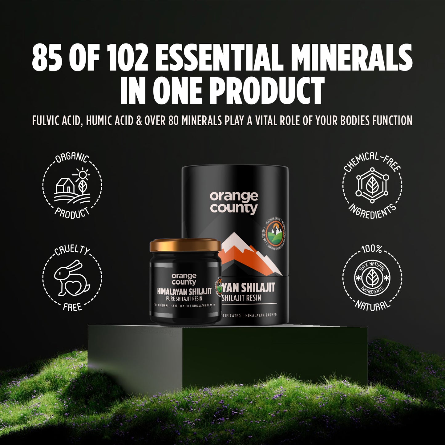 100% Pure Himalayan Shilajit - 50g 400mg per  - 125 Servings